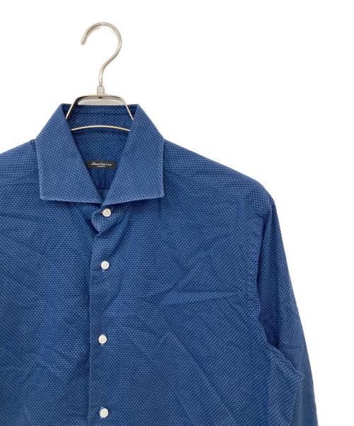 SARTORIO napoli（サルトリオ ナポリ）SARTORIO napoli (サルトリオ ナポリ) 総柄シャツ ネイビー サイズ:SIZE 1の古着・服飾アイテム