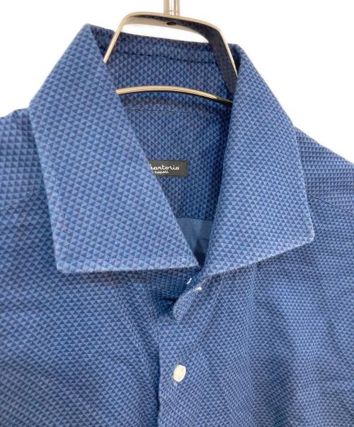 SARTORIO napoli（サルトリオ ナポリ）SARTORIO napoli (サルトリオ ナポリ) 総柄シャツ ネイビー サイズ:SIZE 1の古着・服飾アイテム