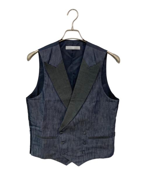 ESTNATION（エストネーション）ESTNATION (エストネーション) シルク混ベスト インディゴ サイズ:Lの古着・服飾アイテム