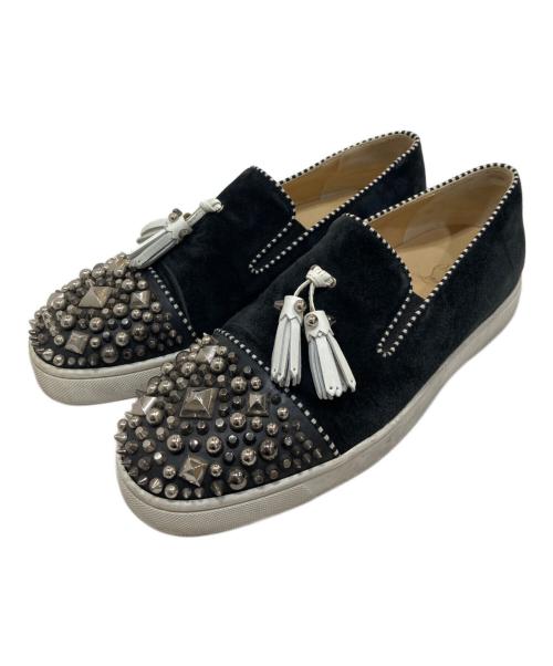 Christian Louboutin（クリスチャン・ルブタン）Christian Louboutin (クリスチャン・ルブタン) スタッズトゥタッセルローファー ブラック サイズ:41の古着・服飾アイテム