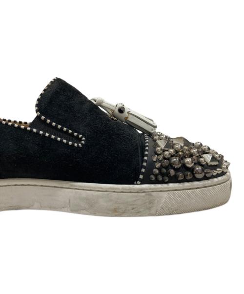 Christian Louboutin（クリスチャン・ルブタン）Christian Louboutin (クリスチャン・ルブタン) スタッズトゥタッセルローファー ブラック サイズ:41の古着・服飾アイテム