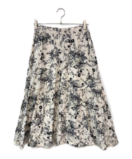 INGEBORG（インゲボルグ）INGEBORG (インゲボルグ) ロージスチークptフロントリボンベルトスカート ベージュ サイズ:SIZE 3の古着・服飾アイテム