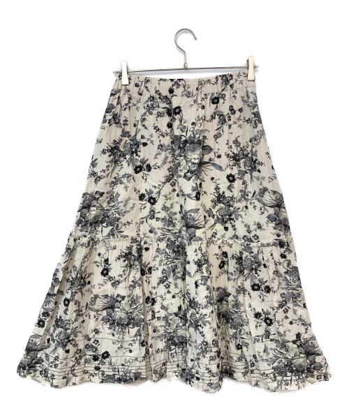 INGEBORG（インゲボルグ）INGEBORG (インゲボルグ) ロージスチークptフロントリボンベルトスカート ベージュ サイズ:SIZE 3の古着・服飾アイテム