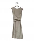 allurevilleアルアバイル）の古着「アセテートツイルウエストツイストワンピース」｜ベージュ