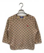 BURBERRY BLUE LABELバーバリーロンドンブルーレーベル）の古着「チェックカットソー」｜ベージュ