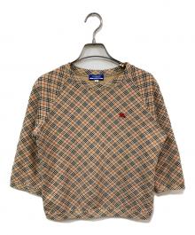 BURBERRY BLUE LABEL（バーバリー ブルー レーベル）の古着「チェックカットソー」｜ベージュ