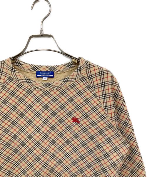 BURBERRY BLUE LABEL（バーバリー ブルー レーベル）BURBERRY BLUE LABEL (バーバリーロンドンブルーレーベル) チェックカットソー ベージュ サイズ:SIZE Mの古着・服飾アイテム