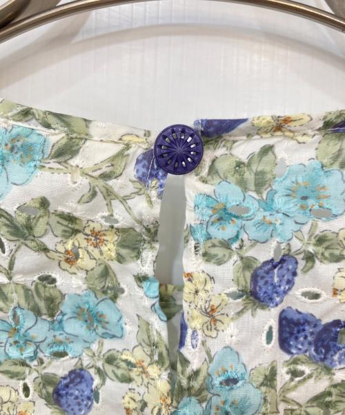 INGEBORG（インゲボルグ）INGEBORG (インゲボルグ) 花柄ブラウス グリーン サイズ:不明の古着・服飾アイテム