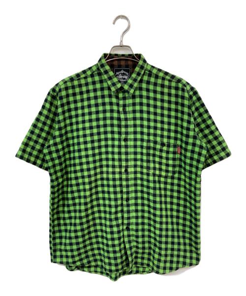 stussy（ステューシー）stussy (ステューシー) チェックシャツ グリーン サイズ:SIZE Lの古着・服飾アイテム