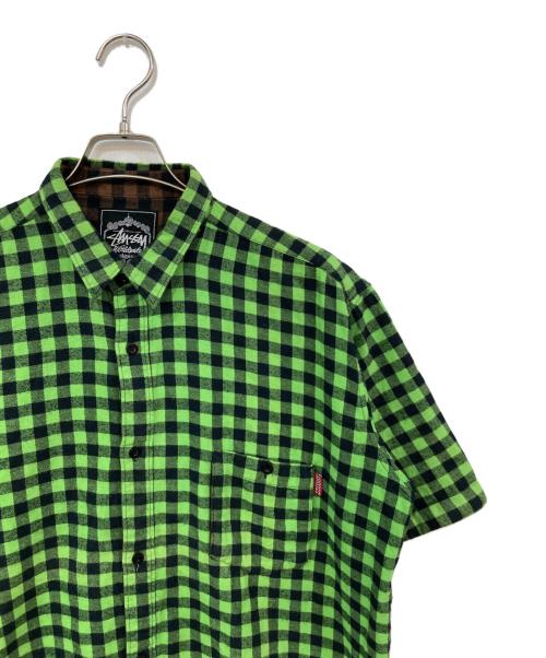 stussy（ステューシー）stussy (ステューシー) チェックシャツ グリーン サイズ:SIZE Lの古着・服飾アイテム