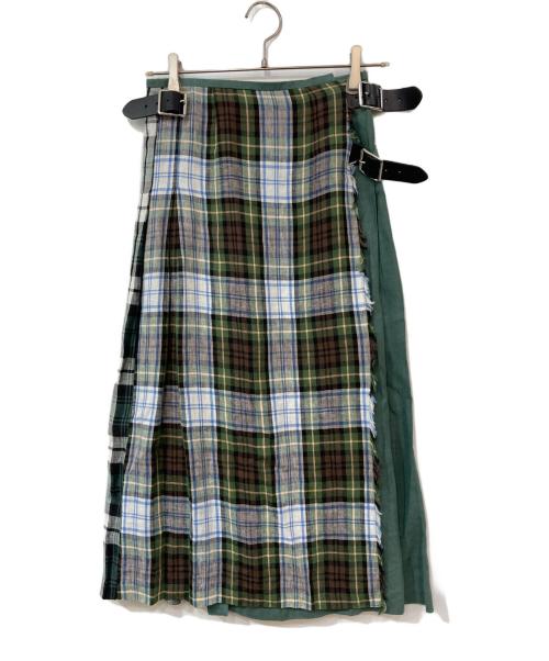 O'NEIL OF DUBLIN（オニールオブダブリン）O'NEIL OF DUBLIN (オニールオブダブリン) チェックスカート グリーン サイズ:6の古着・服飾アイテム