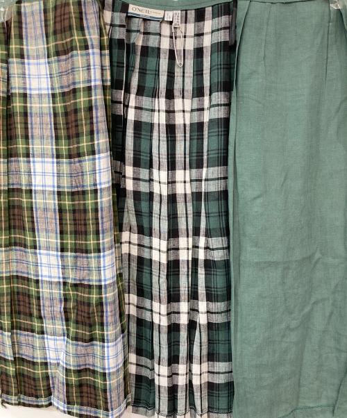 O'NEIL OF DUBLIN（オニールオブダブリン）O'NEIL OF DUBLIN (オニールオブダブリン) チェックスカート グリーン サイズ:6の古着・服飾アイテム