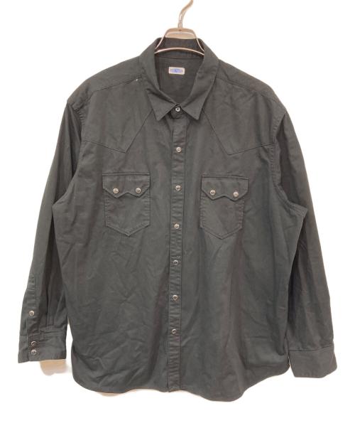 FOUNDOUR（ファウンダ）FOUNDOUR (ファウンダ) WESTERN SHIRT ブラック サイズ:3の古着・服飾アイテム