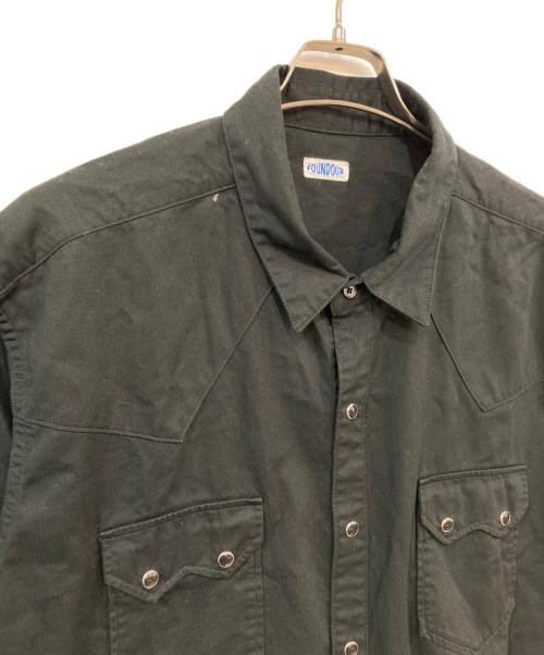 FOUNDOUR（ファウンダ）FOUNDOUR (ファウンダ) WESTERN SHIRT ブラック サイズ:3の古着・服飾アイテム