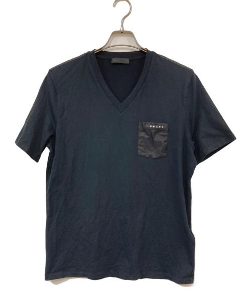 PRADA（プラダ）PRADA (プラダ) ナイロンポケットカットソー ブラック サイズ:Ｌの古着・服飾アイテム