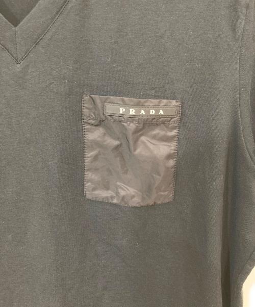 PRADA（プラダ）PRADA (プラダ) ナイロンポケットカットソー ブラック サイズ:Ｌの古着・服飾アイテム