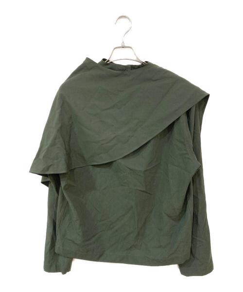 ZARA（ザラ）ZARA  (ザラ) nanushka (ナヌーシュカ) スカーフ付きシャツ オリーブ サイズ:SIZE Mの古着・服飾アイテム