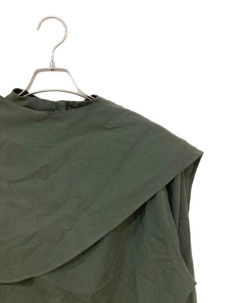 ZARA（ザラ）ZARA  (ザラ) nanushka (ナヌーシュカ) スカーフ付きシャツ オリーブ サイズ:SIZE Mの古着・服飾アイテム