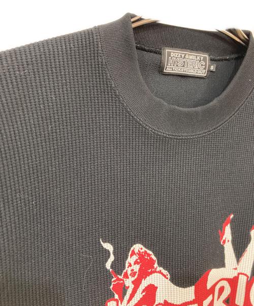 hysterics（ヒステリックス）hysterics (ヒステリックス) ワッフルカットソー ブラック サイズ:Sの古着・服飾アイテム