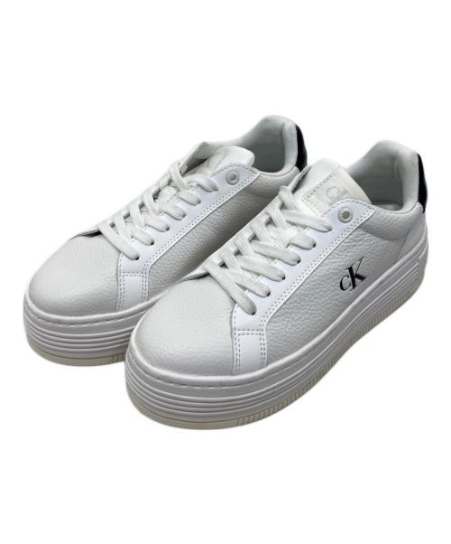 Calvin Klein Jeans（カルバンクラインジーンズ）Calvin Klein Jeans (カルバンクラインジーンズ) ローカットスニーカー ホワイト サイズ:23.5㎝の古着・服飾アイテム