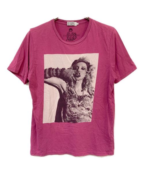 Hysteric Glamour（ヒステリックグラマー）Hysteric Glamour (ヒステリックグラマー) コートニーラブTシャツ ピンク サイズ:SIZE Lの古着・服飾アイテム