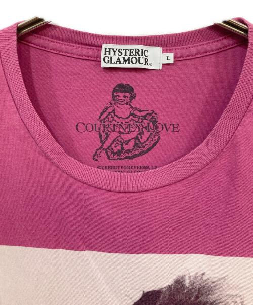 Hysteric Glamour（ヒステリックグラマー）Hysteric Glamour (ヒステリックグラマー) コートニーラブTシャツ ピンク サイズ:SIZE Lの古着・服飾アイテム