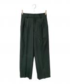 uncraveアンクレイヴ）の古着「カレンダードツイル サスペンダー テーパード パンツ」｜グリーン