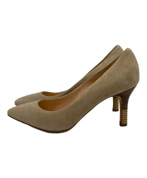PELLICO（ペリーコ）PELLICO (ペリーコ) スウェードヒールパンプス ベージュ サイズ:SIZE 36.5の古着・服飾アイテム