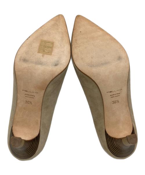 PELLICO（ペリーコ）PELLICO (ペリーコ) スウェードヒールパンプス ベージュ サイズ:SIZE 36.5の古着・服飾アイテム
