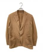 ROUGHラブ）の古着「リネン混2Bジャケット」｜ブラウン