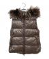 DUVETICA（デュベティカ）の古着「ファー付き中綿ベスト」｜ブラウン