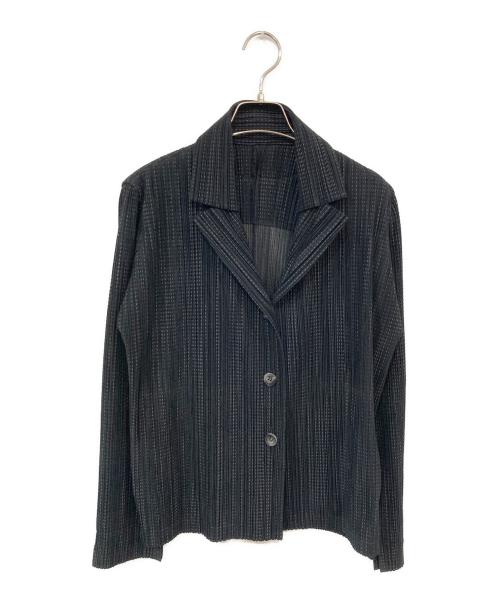 PLEATS PLEASE（プリーツプリーズ）PLEATS PLEASE (プリーツプリーズ) プリーツジャケット ブラック サイズ:SIZE 3の古着・服飾アイテム