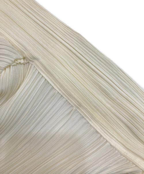 PLEATS PLEASE（プリーツプリーズ）PLEATS PLEASE (プリーツプリーズ) プリーツジップカーディガン ホワイト サイズ:SIZE 3の古着・服飾アイテム