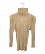 PLEATS PLEASEプリーツプリーズ）の古着「プリーツカットソー」｜ベージュ