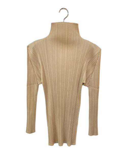 PLEATS PLEASE（プリーツプリーズ）PLEATS PLEASE (プリーツプリーズ) プリーツカットソー ベージュ サイズ:SIZE 34の古着・服飾アイテム