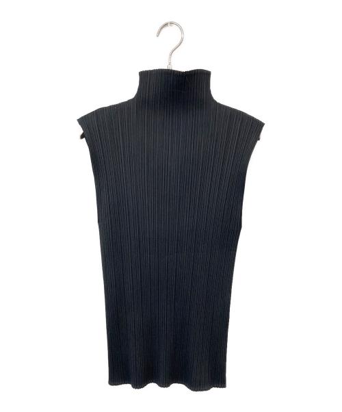 PLEATS PLEASE（プリーツプリーズ）PLEATS PLEASE (プリーツプリーズ) プリーツノースリーブカットソー ブラック サイズ:3の古着・服飾アイテム