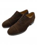 ENZO BONAFEエンツォボナフェ）の古着「スエードストレートチップシューズ」｜ブラウン