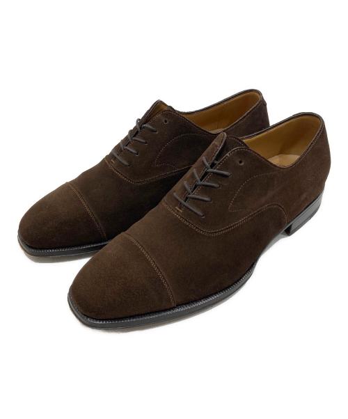 ENZO BONAFE（エンツォボナフェ）ENZO BONAFE (エンツォボナフェ) スエードストレートチップシューズ ブラウン サイズ:6の古着・服飾アイテム