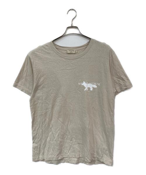 maison kitsune（メゾンキツネ）maison kitsune (メゾンキツネ) カフェキツネTシャツ ベージュ サイズ:Mの古着・服飾アイテム