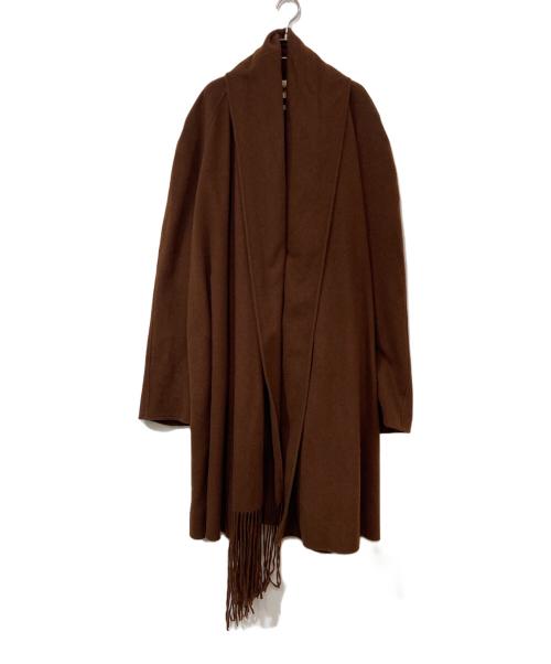 HERMES（エルメス）HERMES (エルメス) カシミヤストールコート ブラウン サイズ:42の古着・服飾アイテム