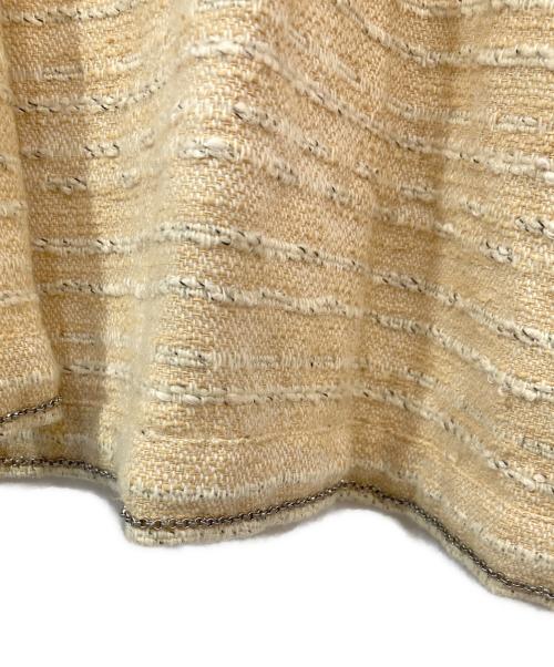 CHANEL（シャネル）CHANEL (シャネル) ツイードCCマークボタンコート ベージュ サイズ:42の古着・服飾アイテム