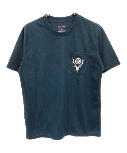 South2 West8（サウスツー ウエストエイト）South2 West8 (サウスツー ウエストエイト) ポケットTシャツ ブラック サイズ:Sの古着・服飾アイテム