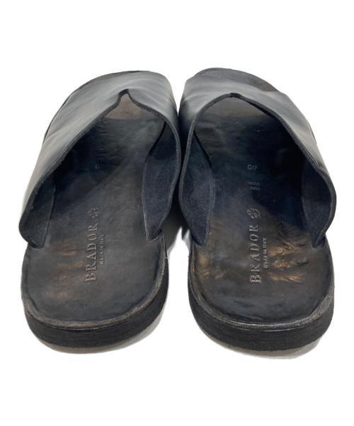 brador（ブラドール）brador (ブラドール) レザーサンダル ブラック サイズ:40の古着・服飾アイテム