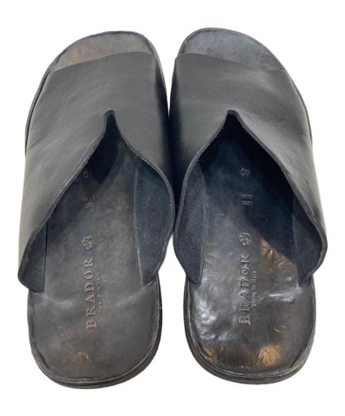 brador（ブラドール）brador (ブラドール) レザーサンダル ブラック サイズ:40の古着・服飾アイテム