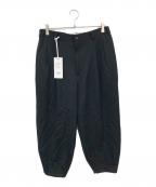 Graphpaperグラフペーパー）の古着「Wool Doeskin Tapered Trousers/ウールドスキンテーパードトラウザーズ」｜ブラック