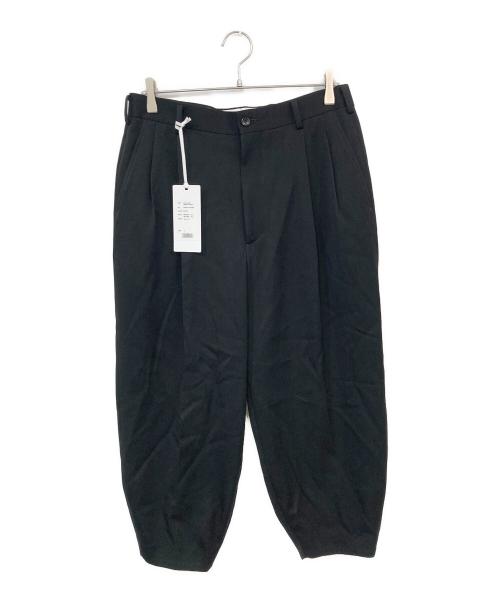 Graphpaper（グラフペーパー）Graphpaper (グラフペーパー) Wool Doeskin Tapered Trousers/ウールドスキンテーパードトラウザーズ ブラック サイズ:SIZE 1の古着・服飾アイテム