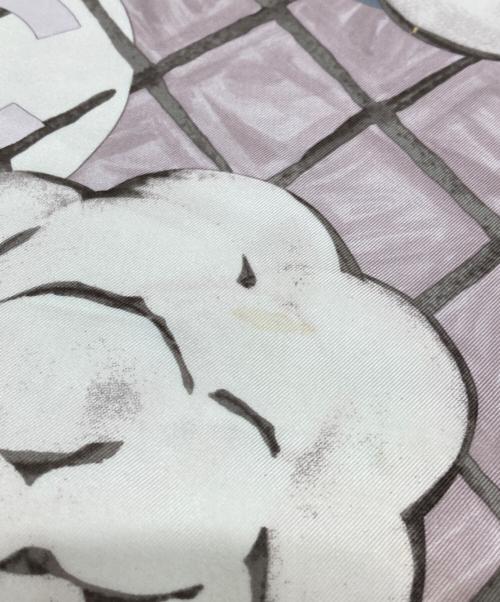 CHANEL（シャネル）CHANEL (シャネル) ココマークカメリアシルクスカーフ ピンクの古着・服飾アイテム