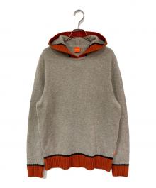 BOSS HUGO BOSS（ボス ヒューゴボス）の古着「ウールニットパーカー」｜ベージュ