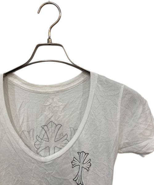 CHROME HEARTS（クロムハーツ）CHROME HEARTS (クロムハーツ) Vネックカットソー ホワイト サイズ:SIZE Sの古着・服飾アイテム