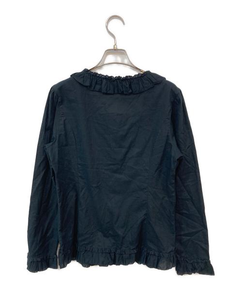 PINK HOUSE（ピンクハウス）PINK HOUSE (ピンクハウス) フリルブラウス ブラック サイズ:記載なしの古着・服飾アイテム